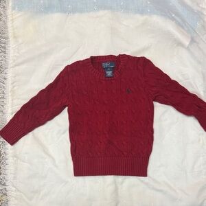 Polo by Ralph Lauren Kids Red Cable Knit Sweater